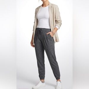 Lole Highrise Pleated Dark Gray Jogger Sweatpants Size Small Side Pockets